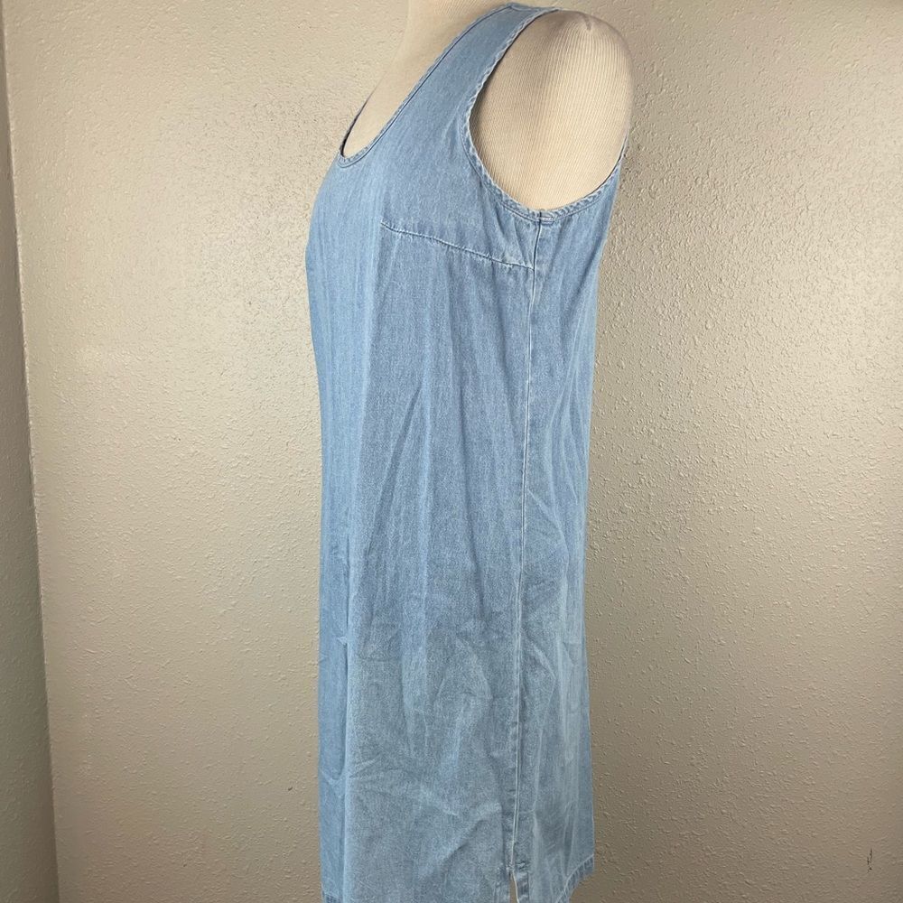Denim Midi Dress Size M EUC - Picture 3 of 7
